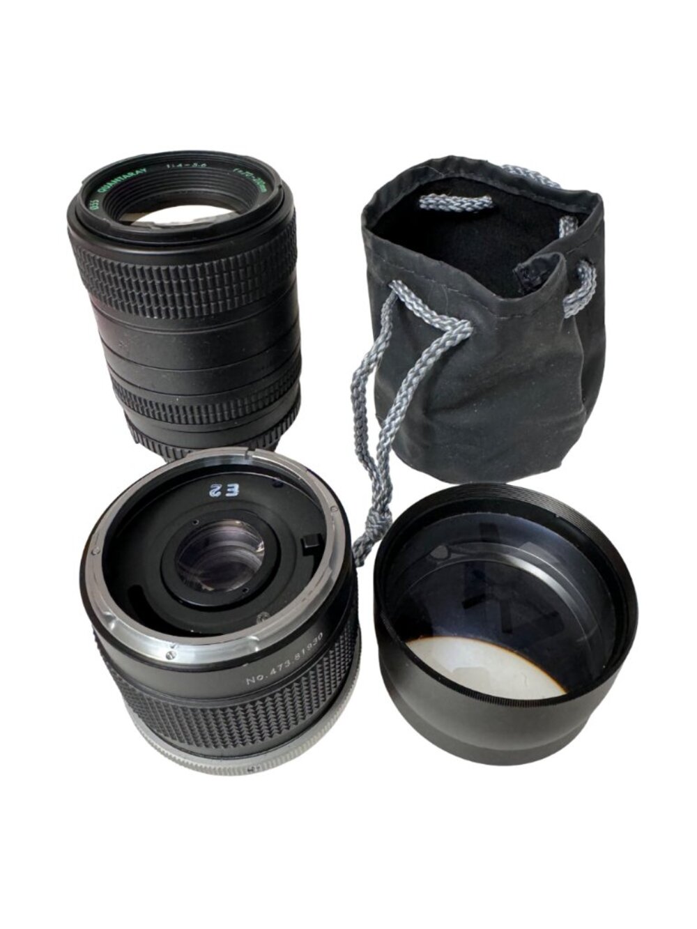 Quantaray 85-210mm F/3.8-4.7 Telephoto Lens Set Camera Auto 2X Converter & Bag - Picture 12 of 16